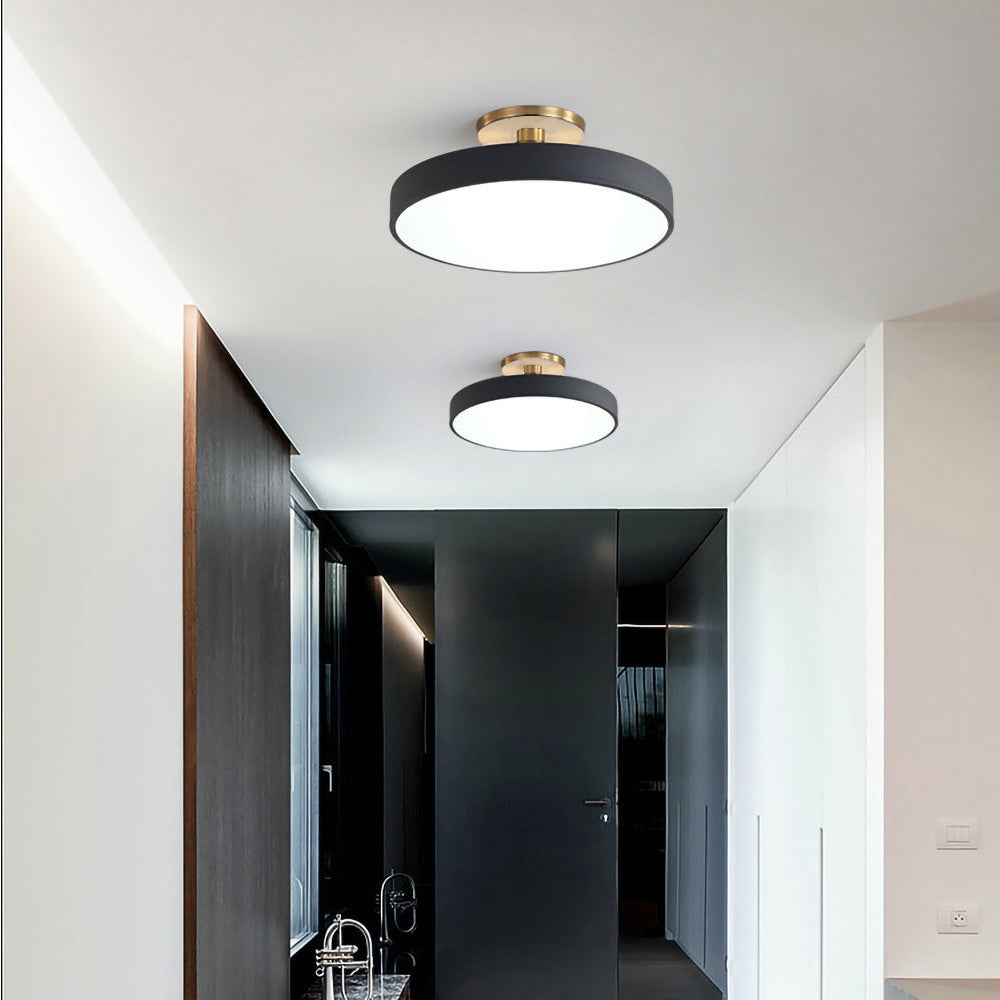 Modern LED Flush Mount Ceiling Light – Minimalist Round Design in Acrylic & Metal
