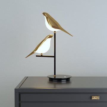 Elegant LED Table Lamp with Artistic Bird Design - Modern Home Lighting