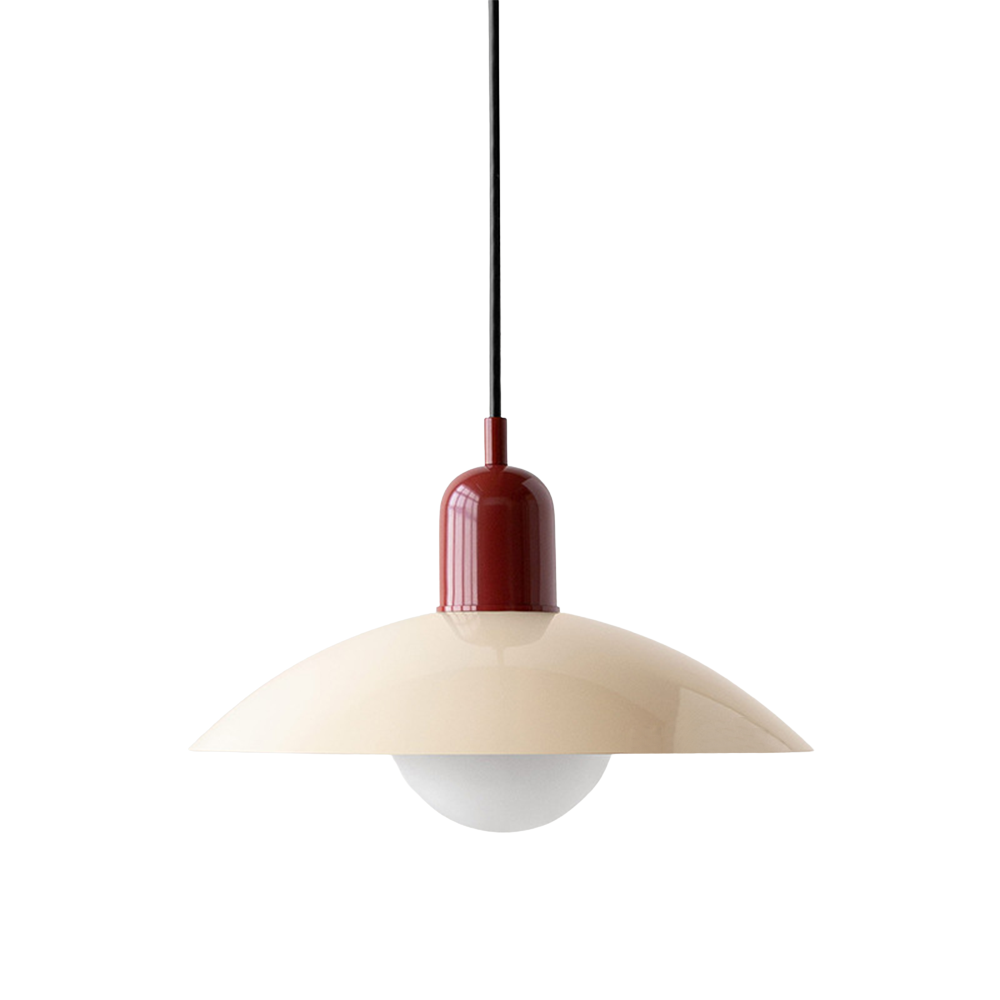 Pendant Lamp | Metal | Wide Dome Shade & Matte Finish | Modern Living Room