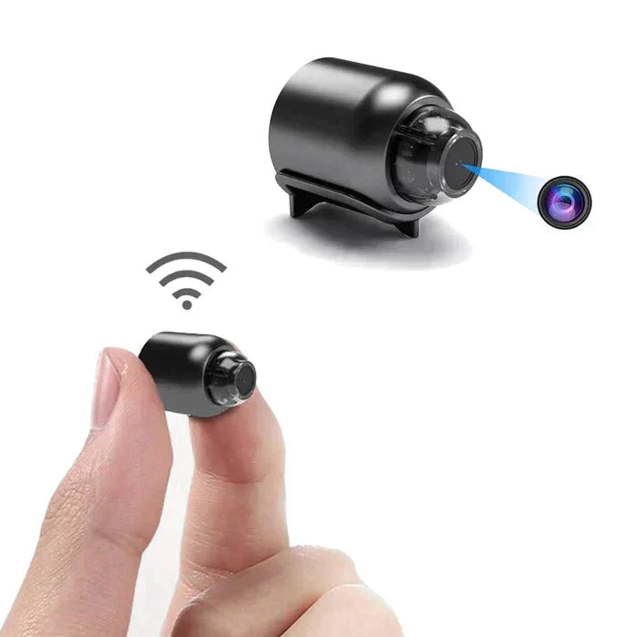 Miniature Security Camera | Matte Black Plastic & Glass | WiFi & Night Vision | Discreet Home or Office Surveillance