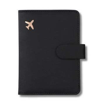 RFID Secure Passport Holder – Modern Minimalist Travel Wallet with Flap Closure