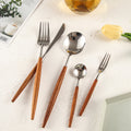 Cutlery Set | Stainless Steel & Rosewood | Polished Finish | Sophisticated Dining