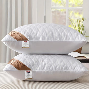 Luxury Hotel-Quality Bed Pillow - Supportive, Washable, Quilted Design