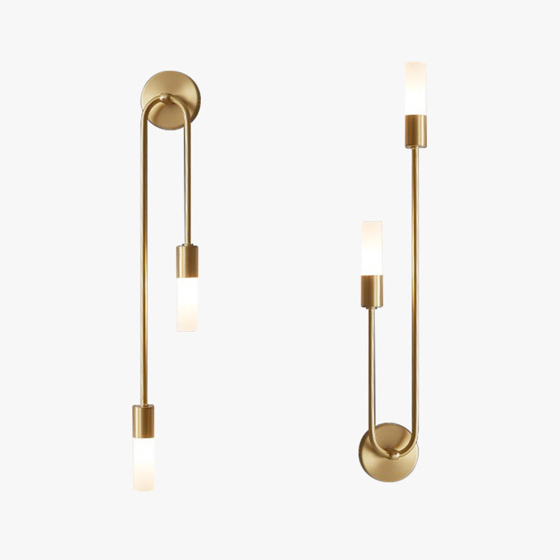 Contemporary Dual-Glow LED Wall Sconce with Sleek Twin-Scoop Design