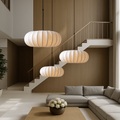 Pendant Lamp | Silk & Metal | Soft Ambient Lighting | Living Room Accent