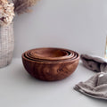 Bowl Set | Teak Wood | Nesting Design | Dining Table Essential