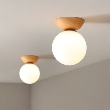 Modern Nordic Flush Mount Ceiling Light – Minimalist Glass Globe for Hallways