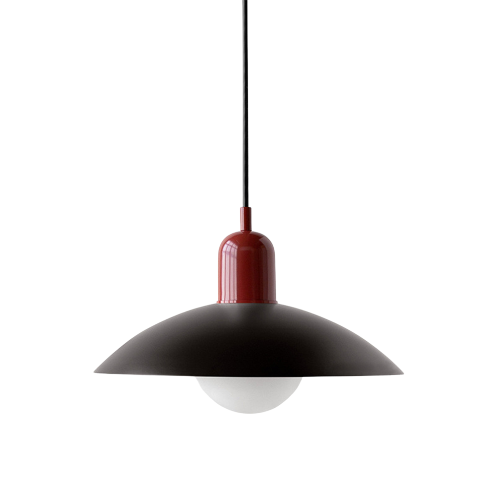 Pendant Lamp | Metal | Wide Dome Shade & Matte Finish | Modern Living Room