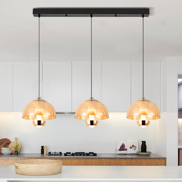 Modern Nordic Triple Pendant Light Fixture with Adjustable LED