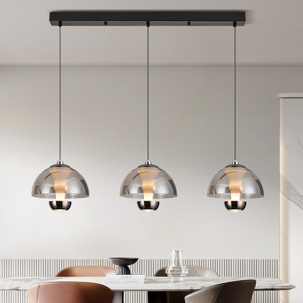 Modern Nordic Triple Pendant Light Fixture with Adjustable LED