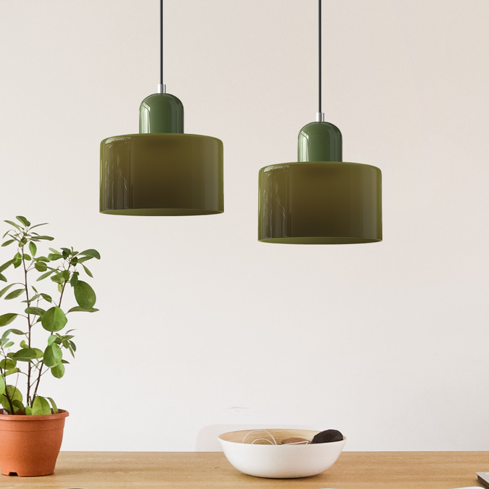 Modern Bauhaus Glass Pendant Light - Minimalist Ceiling Lamp