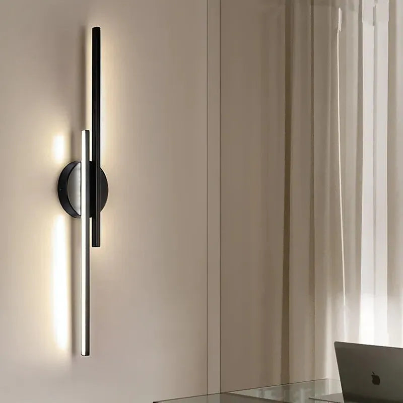 Modern Minimalist LED Wall Sconce - Sleek Dual Bar Design