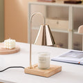 Table Lamp | Wood & Metal | Conical Shade, Solid Wood Base | Living Room Accent