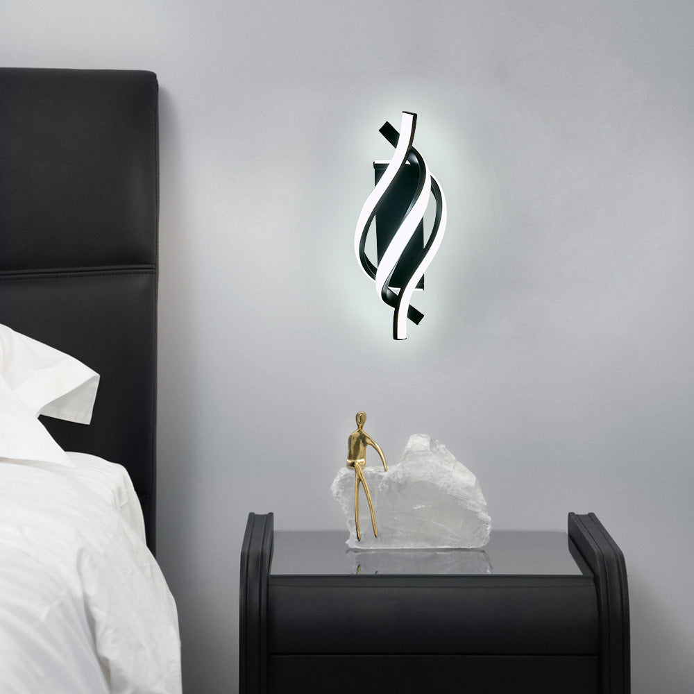Wall Lamp | Aluminum & LED | Sculptural Twisted Design | Living Room Accent
