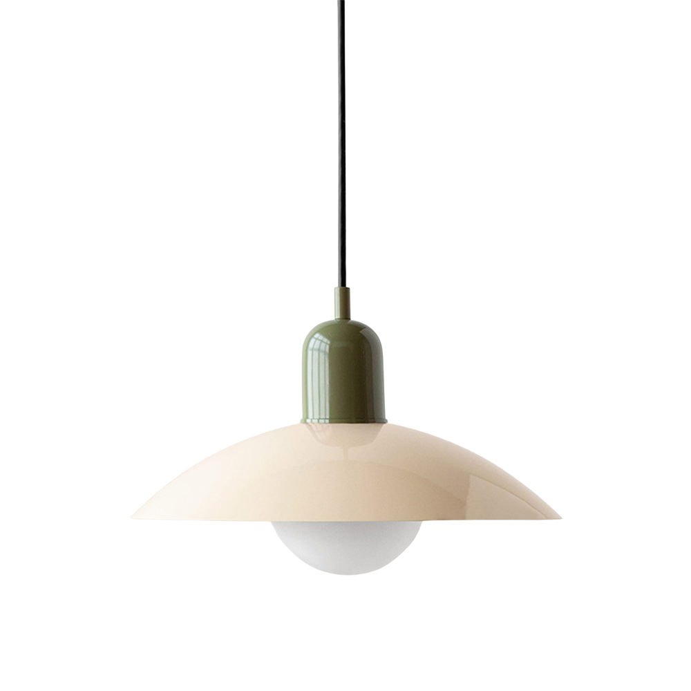 Pendant Lamp | Metal | Wide Dome Shade & Matte Finish | Modern Living Room