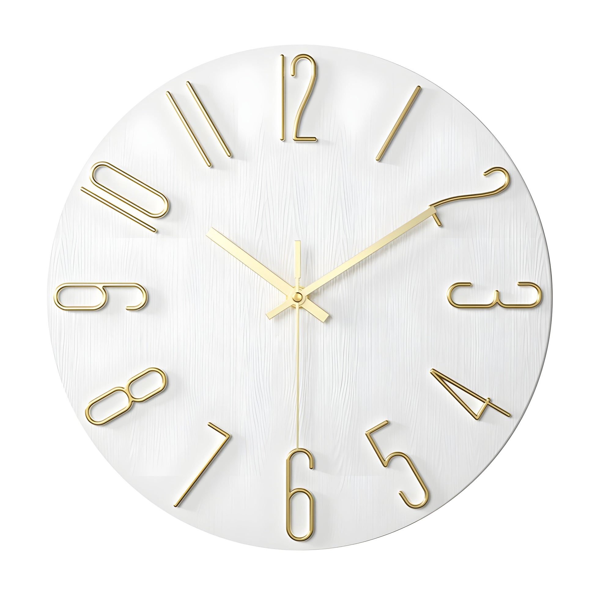 Wall Clock | Quartz & Metal | Silent Mechanism | Living Room Accent