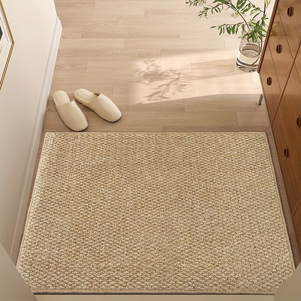 Rectangular Jute-Like Door Mat Soft Absorbent Indoor Outdoor 50% Polypropylene