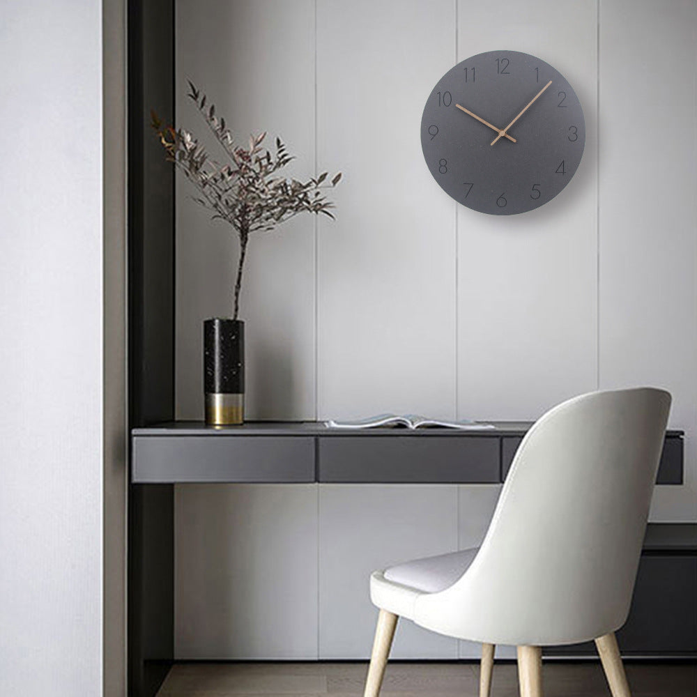 Wall Clock | Matte Finish & Wood | Silent Mechanism | Living Room Accent