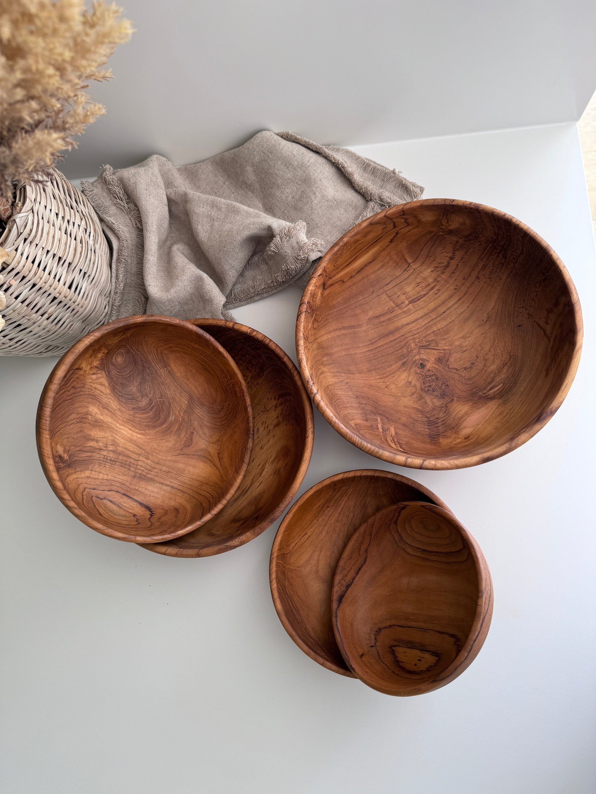 Bowl Set | Teak Wood | Nesting Design | Dining Table Essential