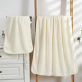 Bath Towel | Soft Fabric | Textured Surface & Rounded Corners | Bathroom Essential