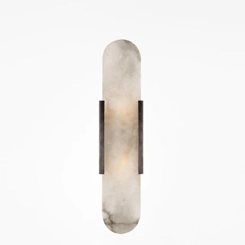 Wall Lamp | Metal & Dolomite | Vertical Elongated Shape | Modern Living Room