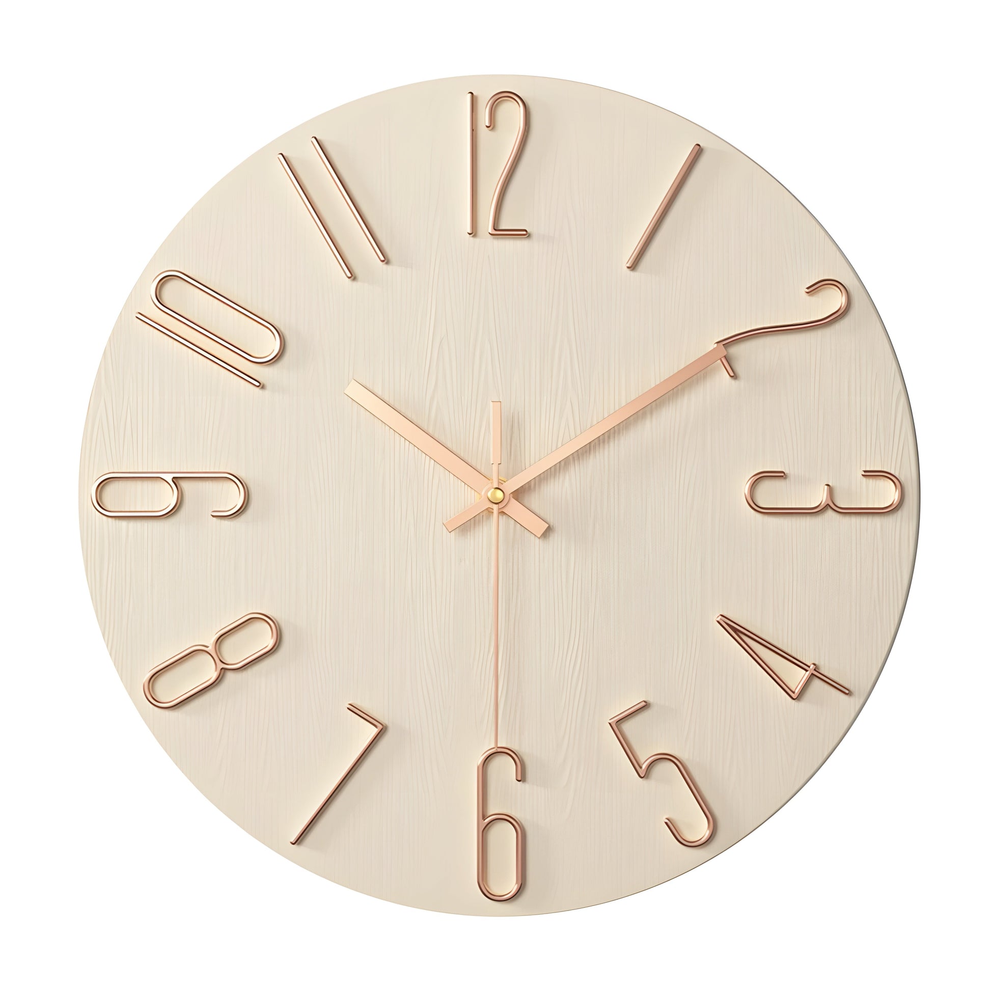 Wall Clock | Quartz & Metal | Silent Mechanism | Living Room Accent