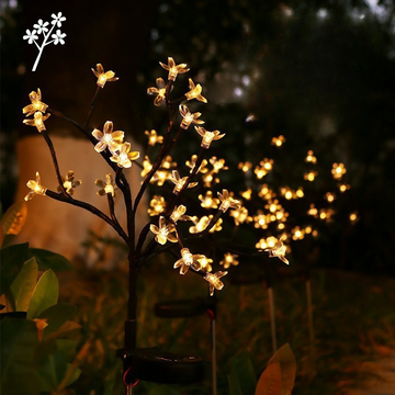Solar-Powered Blossom Garden Lights - 6-Pack LED Decorative Outdoor Lighting