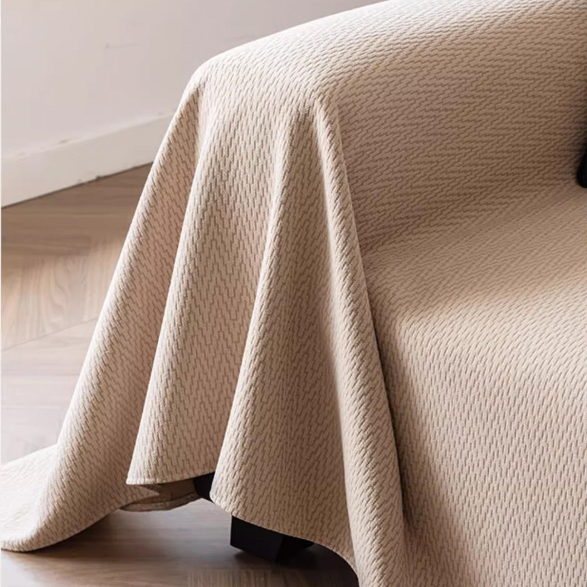 Sofa Cover | Cotton | Textured Pattern & Durable Fabric | Living Room Enhancement