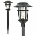 Outdoor Solar Floor Lamp | Stainless Steel & Glass | Weatherproof Lantern Style | Garden Path