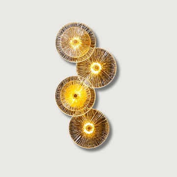 Modern Lotus Flower Wall Sconce – Artistic LED Light with Elegant Radial Disc Design