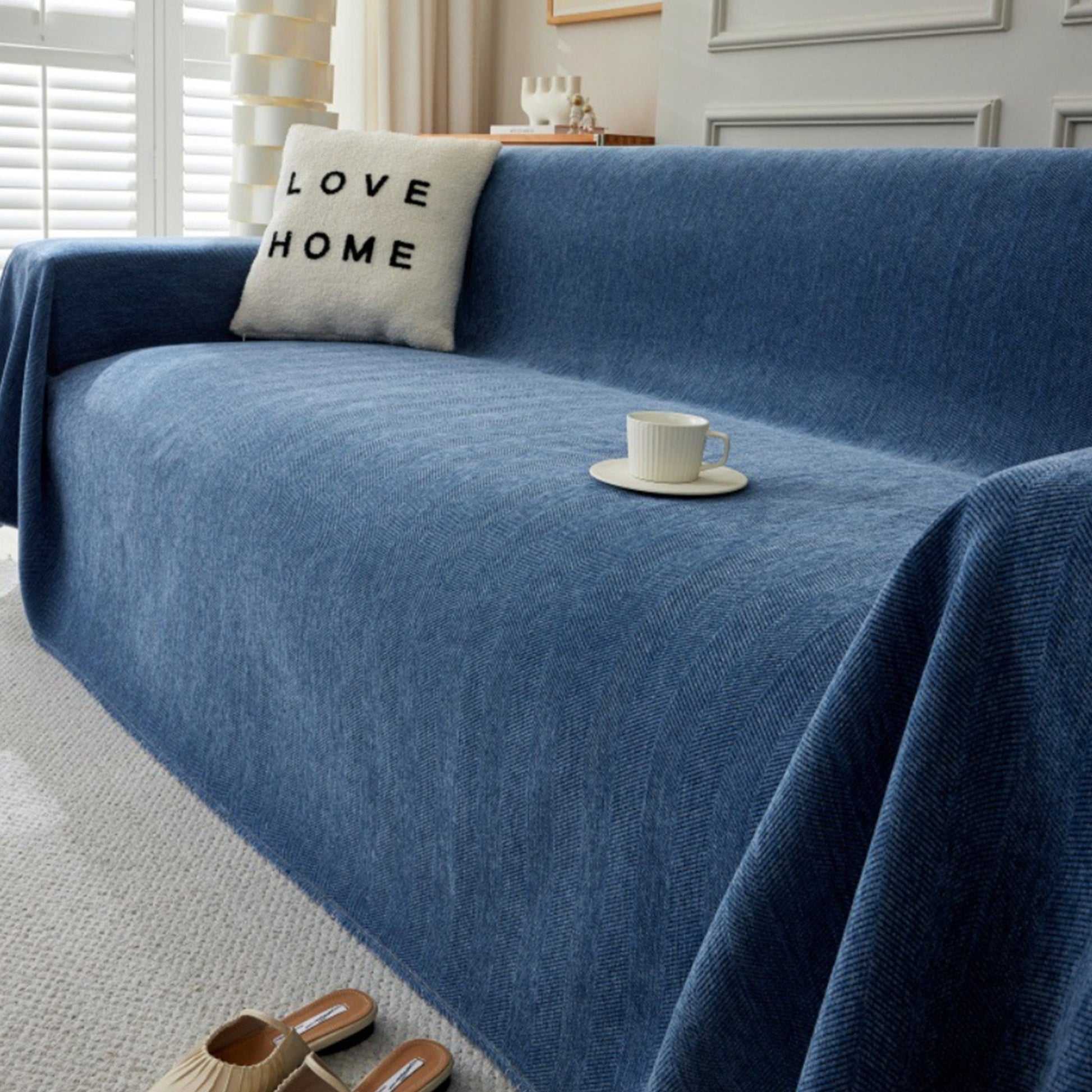 Sofa Cover | Microfiber | Herringbone Pattern | Living Room Protector