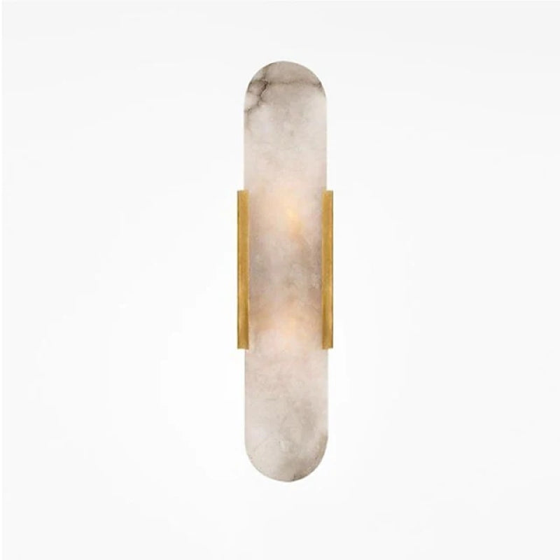 Wall Lamp | Metal & Dolomite | Vertical Elongated Shape | Modern Living Room