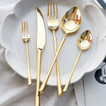 Decorative Cutlery Set | Gold-Plated Stainless Steel | Brilliant Mirror Finish | Upscale Dining