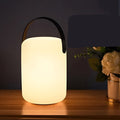 Table Lamp | Frosted Glass & Brushed Metal | Wireless Dimmable LED | Indoor Outdoor Ambient Lighting