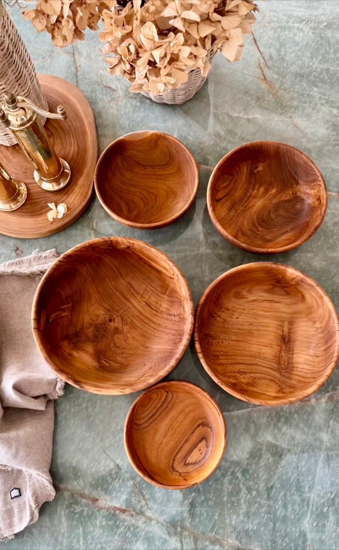 Bowl Set | Teak Wood | Nesting Design | Dining Table Essential