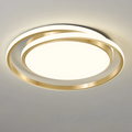 Ceiling Light | Brushed Gold Iron & Acrylic | Circular LED Design | Living Room