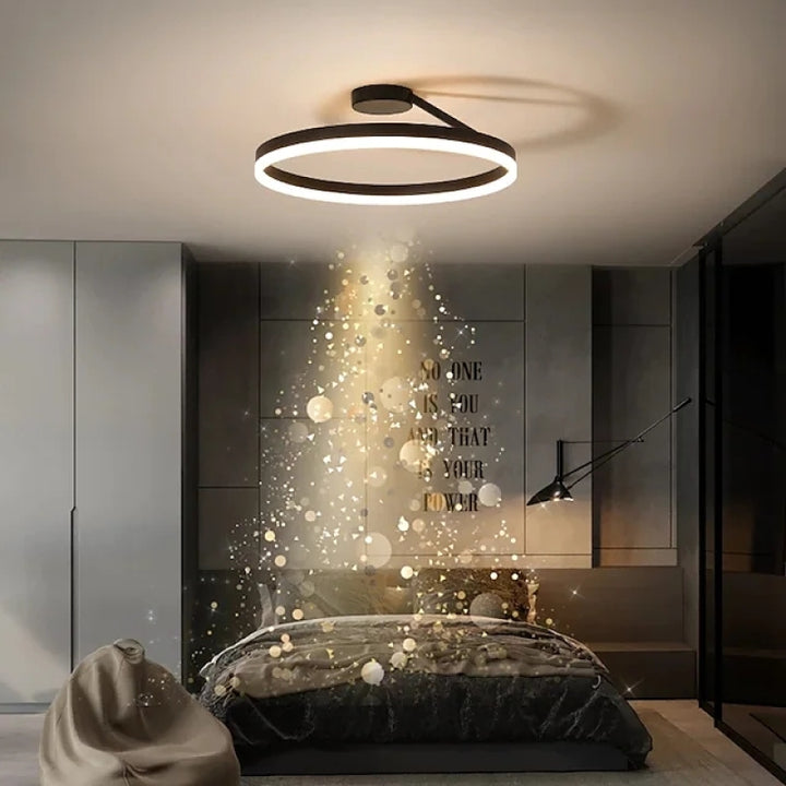 Modern Scandinavian LED Ceiling Light - Minimalist Ring Design