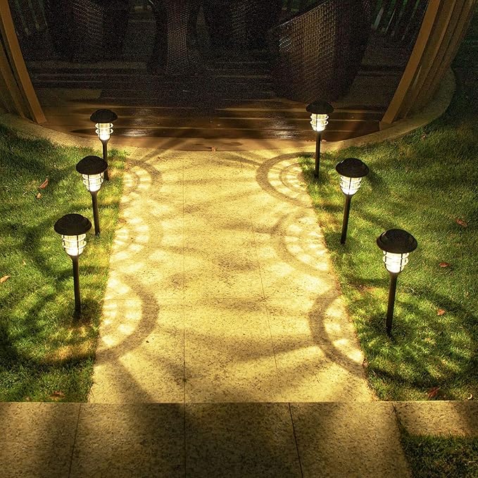 Outdoor Solar Floor Lamp | Stainless Steel & Glass | Weatherproof Lantern Style | Garden Path