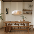 Pendant Lamp | Silk & Metal | Soft Ambient Lighting | Living Room Accent