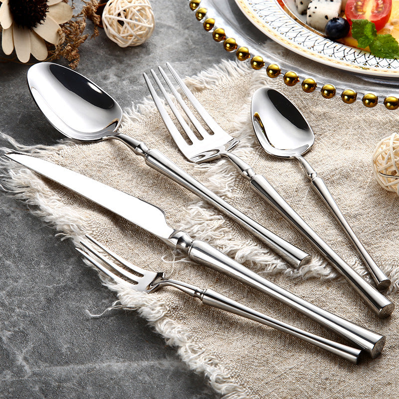 Cutlery Set | Stainless Steel | Polished Mirror Finish & Tapered Handles | Upscale Dining