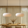 Pendant Lamp | Silk & Metal | Soft Ambient Lighting | Living Room Accent