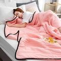 Cooling Blanket | Cooling Fabric & Polyester Blend | Pleated Texture | Bedroom Comfort