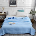 Cooling Blanket | Cooling Fabric & Polyester Blend | Pleated Texture | Bedroom Comfort