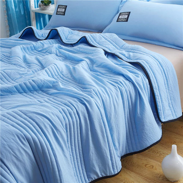Cooling Blanket | Cooling Fabric & Polyester Blend | Pleated Texture | Bedroom Comfort