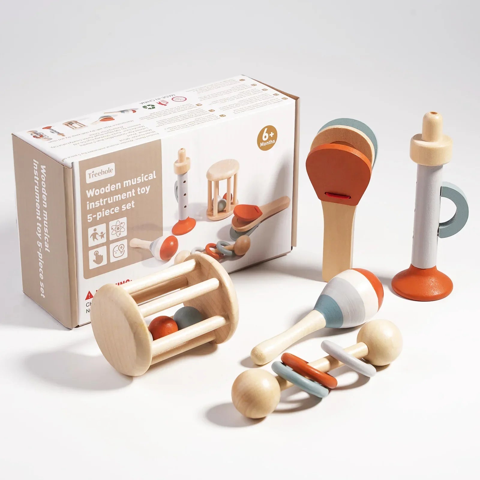 Montessori Wooden Musical Instrument Set for Toddlers - Xylophone & More