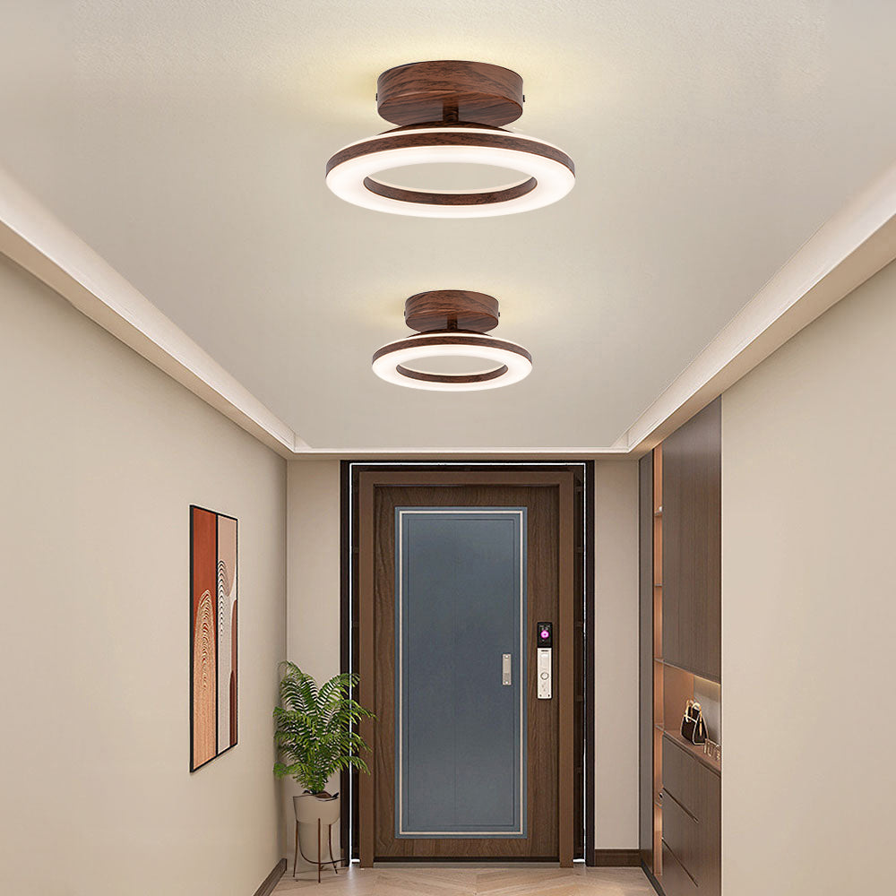 Ceiling Light | Acrylic & Walnut Wood | LED Light Strip | Living Room Accent