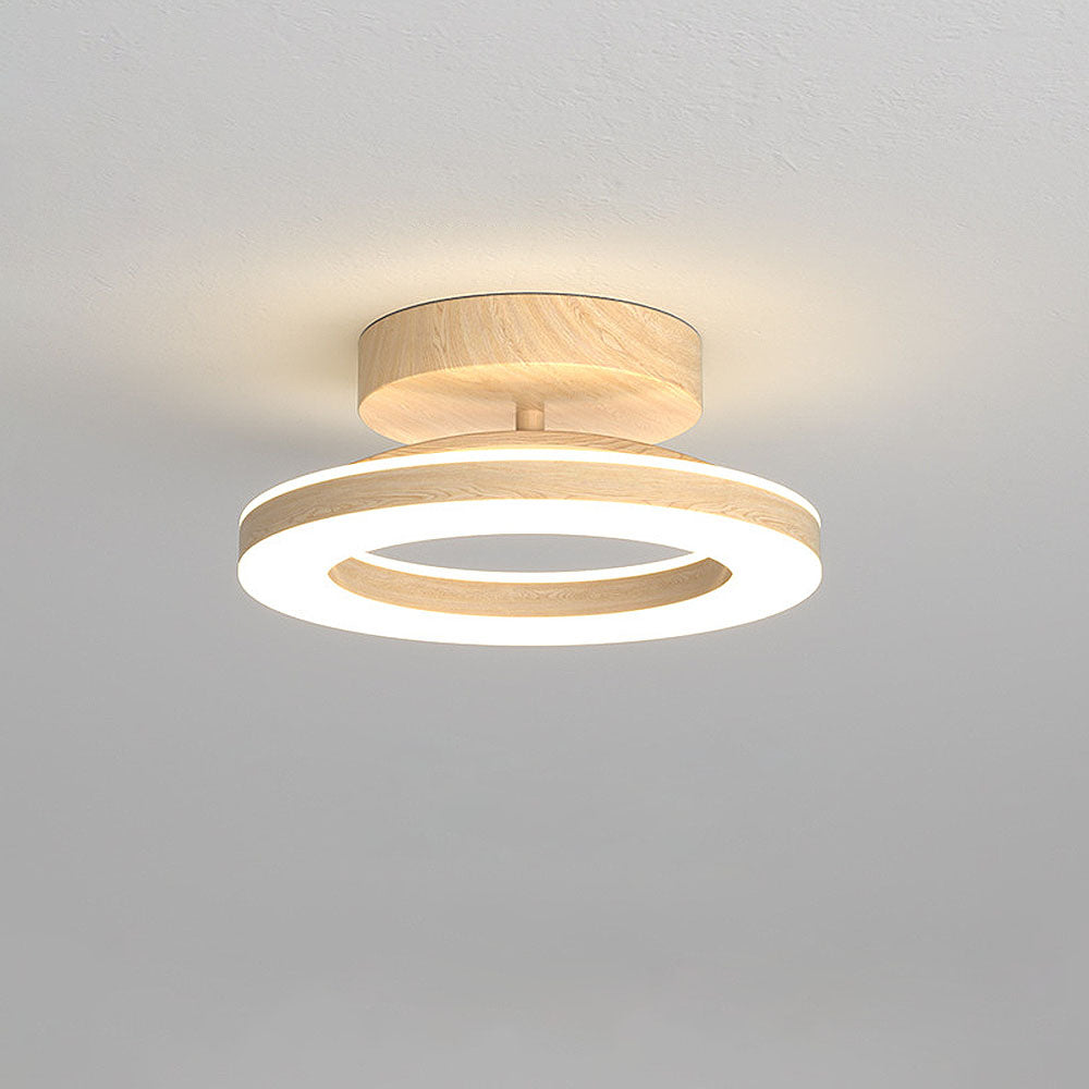 Ceiling Light | Acrylic & Walnut Wood | LED Light Strip | Living Room Accent
