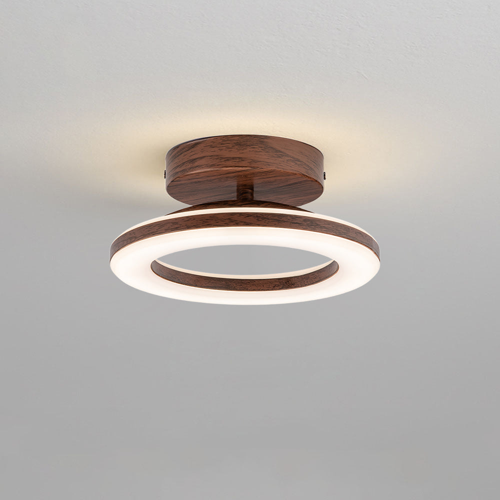 Ceiling Light | Acrylic & Walnut Wood | LED Light Strip | Living Room Accent