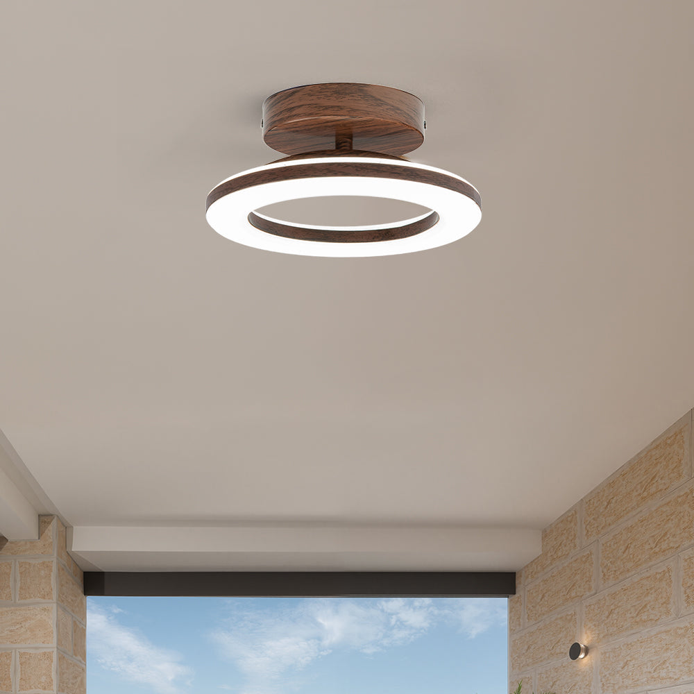 Ceiling Light | Acrylic & Walnut Wood | LED Light Strip | Living Room Accent