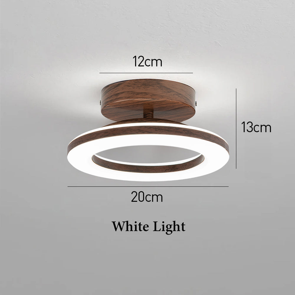 Ceiling Light | Acrylic & Walnut Wood | LED Light Strip | Living Room Accent